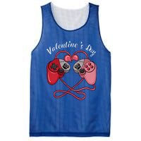 Video Gamer Valentines Day With Controllers Heart Great Gift Mesh Reversible Basketball Jersey Tank