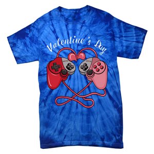 Video Gamer Valentines Day With Controllers Heart Great Gift Tie-Dye T-Shirt