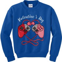 Video Gamer Valentines Day With Controllers Heart Great Gift Kids Sweatshirt