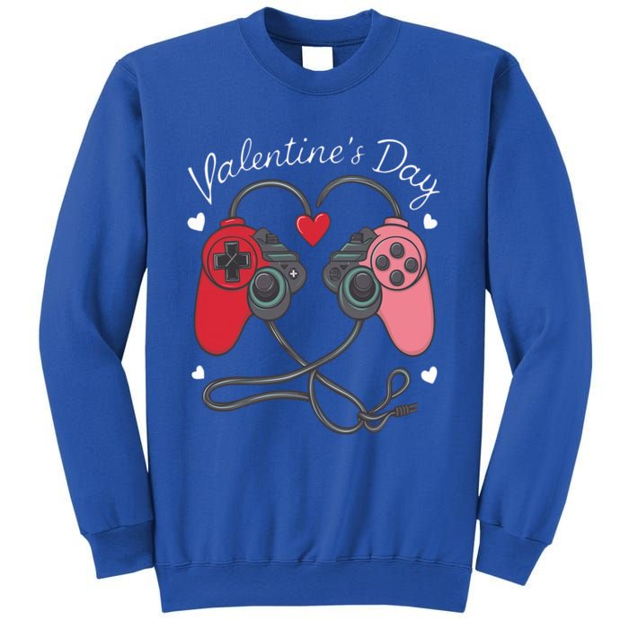 Video Gamer Valentines Day With Controllers Heart Meaningful Gift Sweatshirt