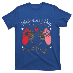 Video Gamer Valentines Day With Controllers Heart Meaningful Gift T-Shirt