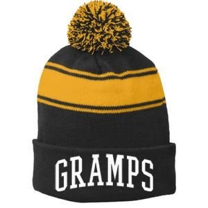 Varsity Gramps Stripe Pom Pom Beanie