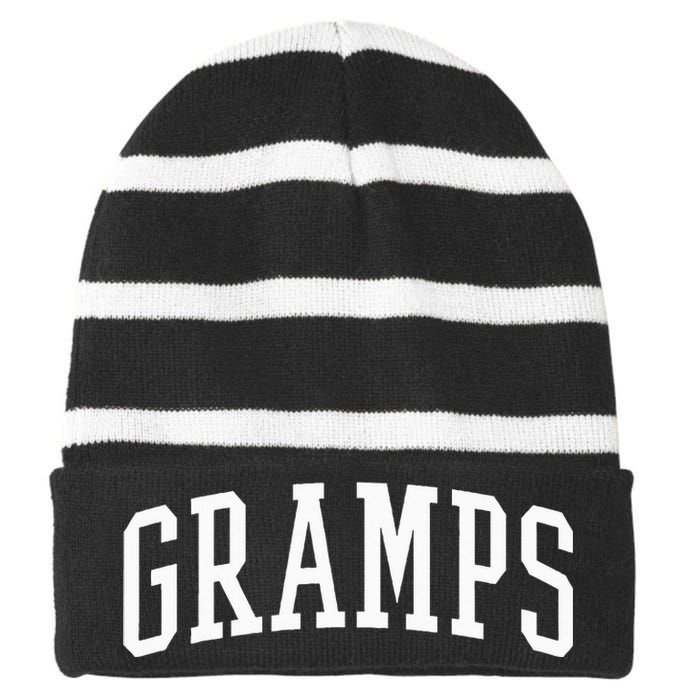 Varsity Gramps Striped Beanie with Solid Band