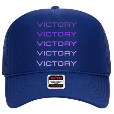 Victory Gift High Crown Mesh Back Trucker Hat