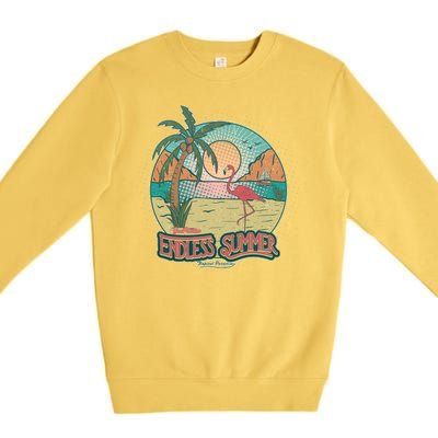 Vintage Good Vacation Endless Summer Tropical Paradise Premium Crewneck Sweatshirt