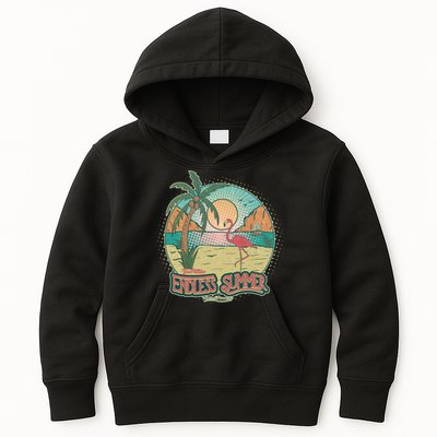 Vintage Good Vacation Endless Summer Tropical Paradise Kids Hoodie