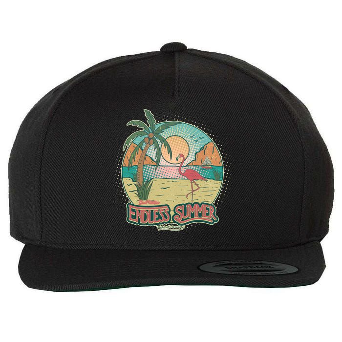 Vintage Good Vacation Endless Summer Tropical Paradise Wool Snapback Cap