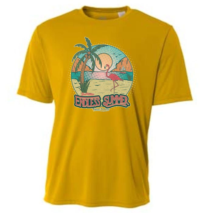 Vintage Good Vacation Endless Summer Tropical Paradise Cooling Performance Crew T-Shirt