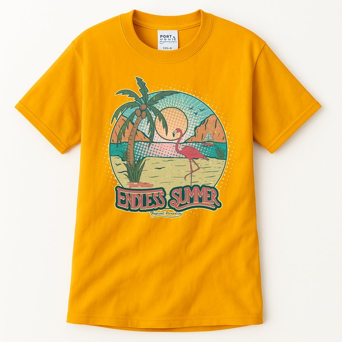 Vintage Good Vacation Endless Summer Tropical Paradise Tall T-Shirt