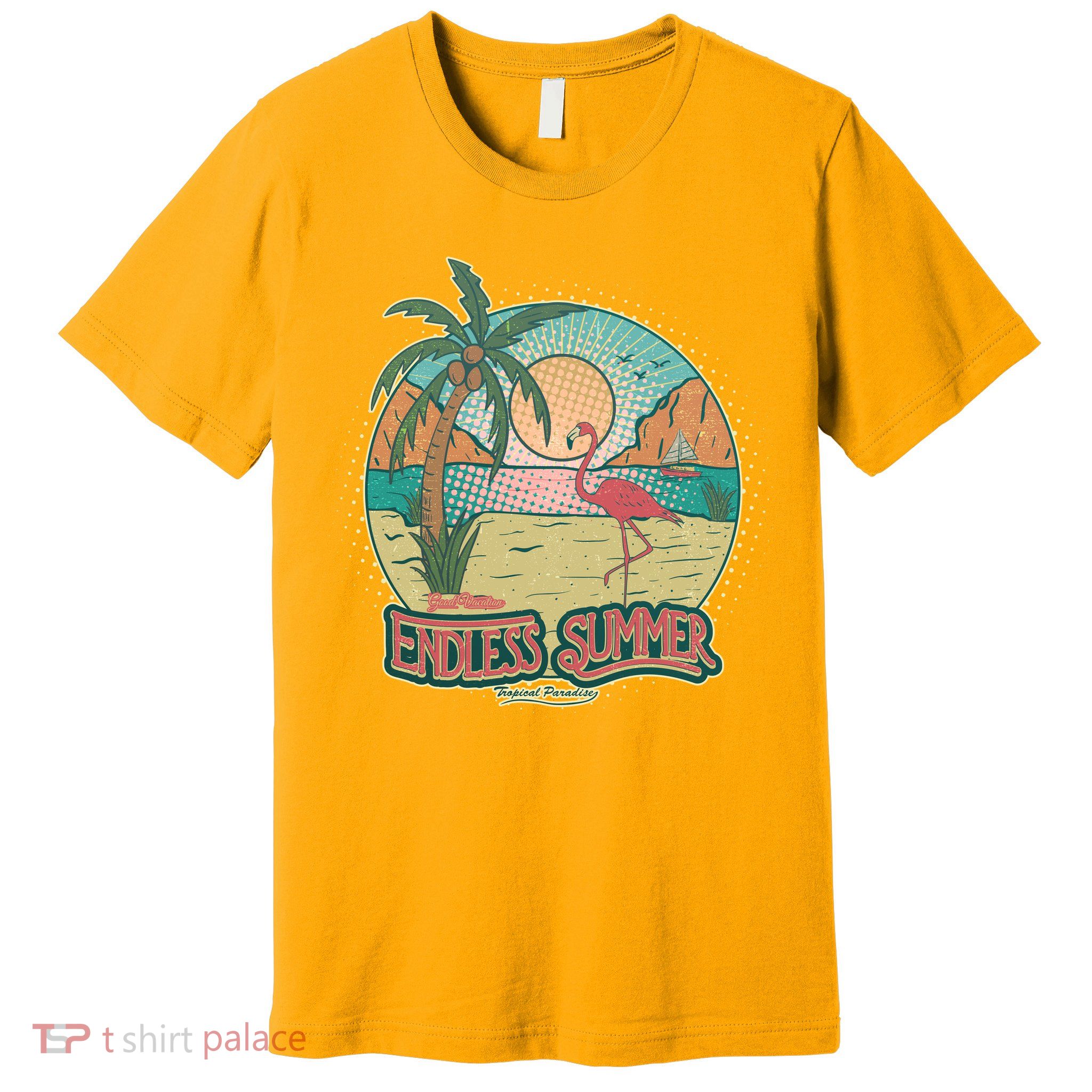 Vintage Good Vacation Endless Summer Tropical Paradise Premium T-Shirt