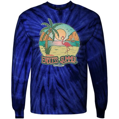 Vintage Good Vacation Endless Summer Tropical Paradise Tie-Dye Long Sleeve Shirt