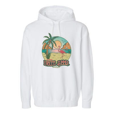 Vintage Good Vacation Endless Summer Tropical Paradise Garment-Dyed Fleece Hoodie