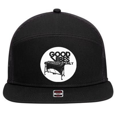 Vibraphone Good Vibes Only Vibraphonist & Marimba Player  7 Panel Mesh Trucker Snapback Hat