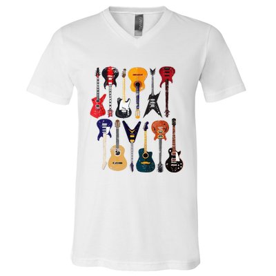 Vintage Guitar V-Neck T-Shirt