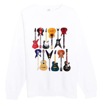 Vintage Guitar Premium Crewneck Sweatshirt