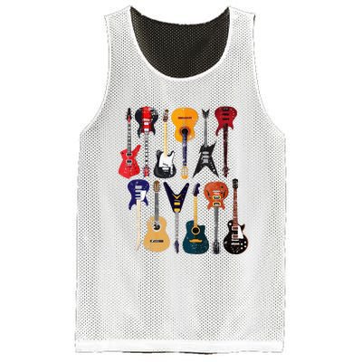 Vintage Guitar Mesh Reversible Basketball Jersey Tank