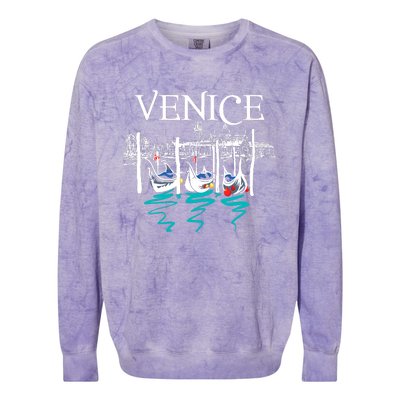 Venice Gondola | Venetian Canals | Italian City Colorblast Crewneck Sweatshirt