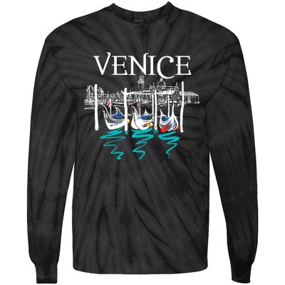 Venice Gondola | Venetian Canals | Italian City Tie-Dye Long Sleeve Shirt