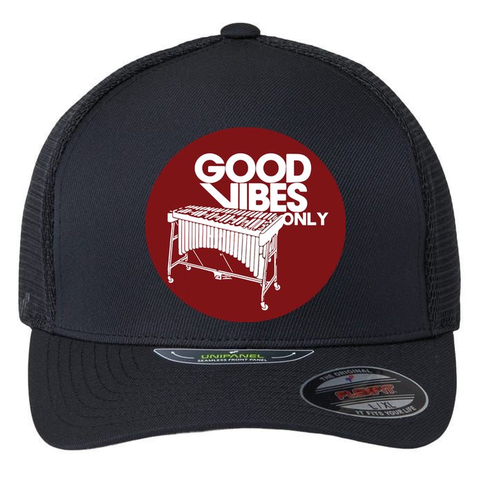 Vibraphone Good Vibes Only Vibraphonist Marimba Player Flexfit Unipanel Trucker Cap