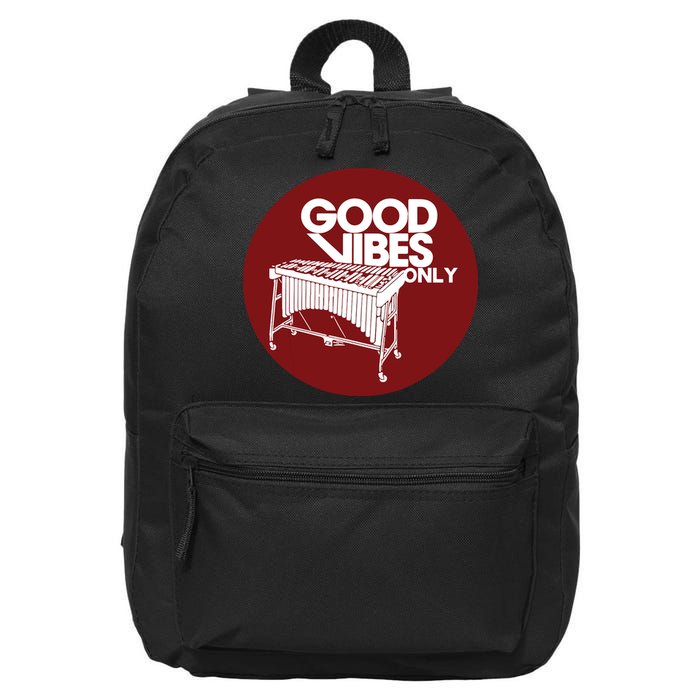 Vibraphone Good Vibes Only Vibraphonist Marimba Player 16 in Basic Backpack