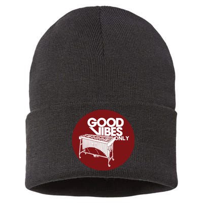 Vibraphone Good Vibes Only Vibraphonist Marimba Player Sustainable Knit Beanie