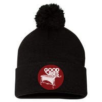 Vibraphone Good Vibes Only Vibraphonist Marimba Player Pom Pom 12in Knit Beanie