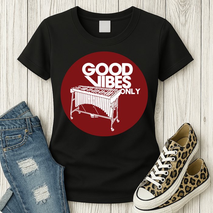 Vibraphone Good Vibes Only Vibraphonist Marimba Player Womens T-Shirt
