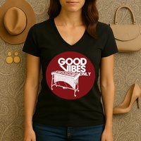 Vibraphone Good Vibes Only Vibraphonist Marimba Player Women's V-Neck T-Shirt
