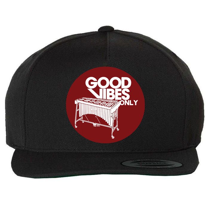Vibraphone Good Vibes Only Vibraphonist Marimba Player Wool Snapback Cap
