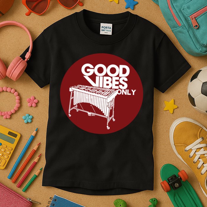 Vibraphone Good Vibes Only Vibraphonist Marimba Player Kids T-Shirt