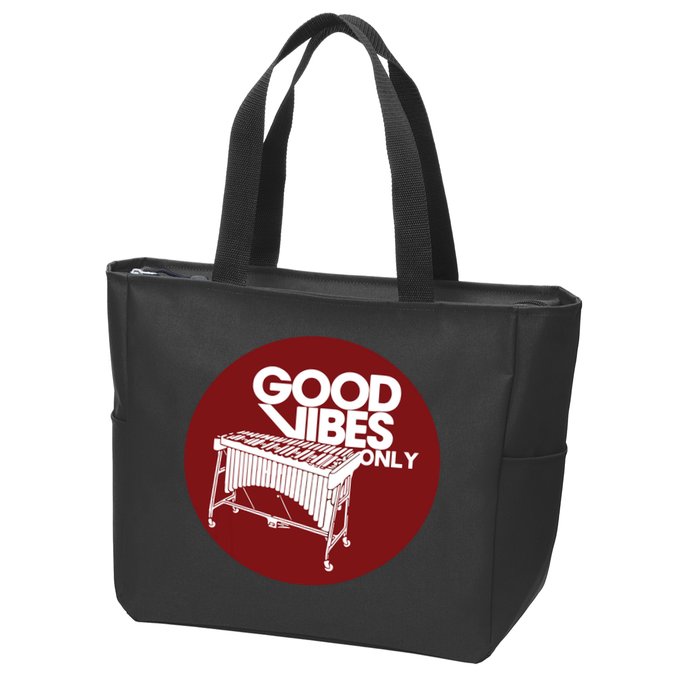 Vibraphone Good Vibes Only Vibraphonist Marimba Player Zip Tote Bag