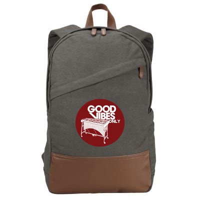 Vibraphone Good Vibes Only Vibraphonist Marimba Player Cotton Canvas Backpack