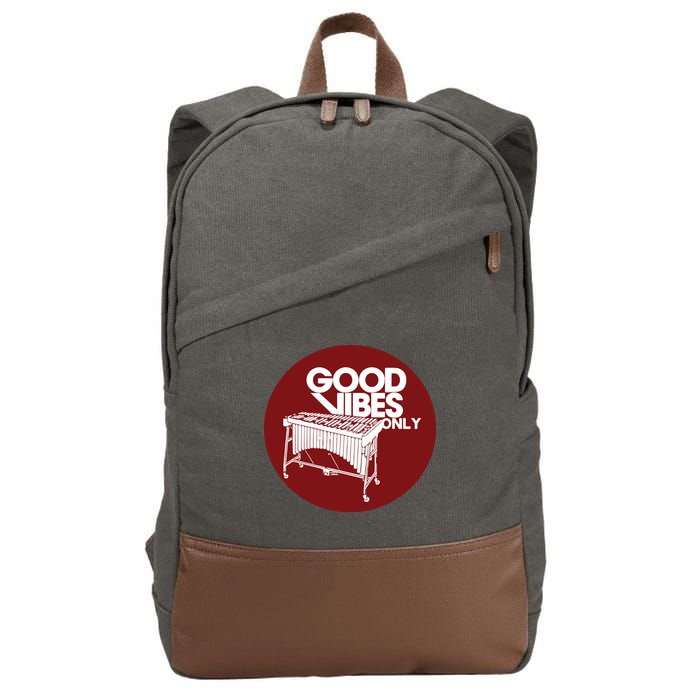 Vibraphone Good Vibes Only Vibraphonist Marimba Player Cotton Canvas Backpack