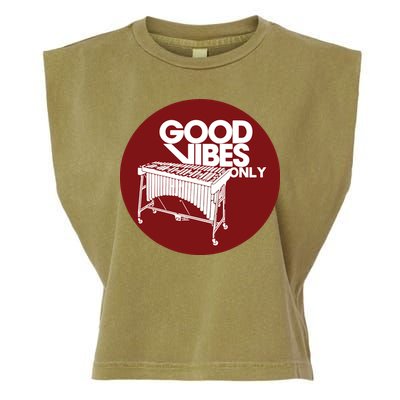 Vibraphone Good Vibes Only Vibraphonist Marimba Player Garment-Dyed Women's Muscle Tee