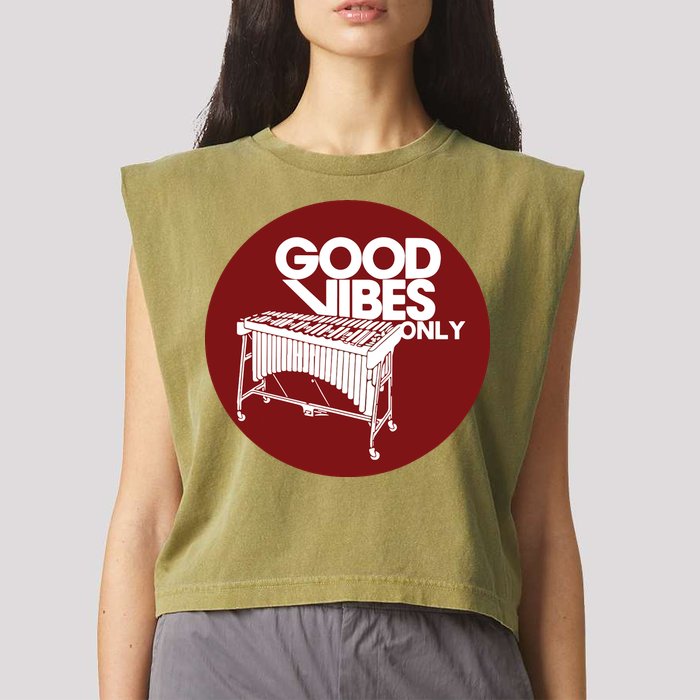 Vibraphone Good Vibes Only Vibraphonist Marimba Player Garment-Dyed Women's Muscle Tee