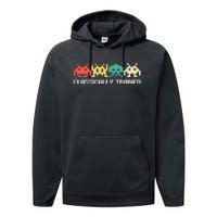 Video Game Vintage Retro Gaming Arcade 80s Performance Fleece Hoodie