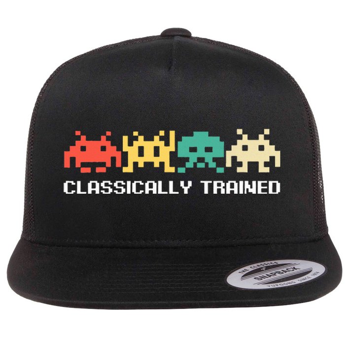 Video Game Vintage Retro Gaming Arcade 80s Flat Bill Trucker Hat