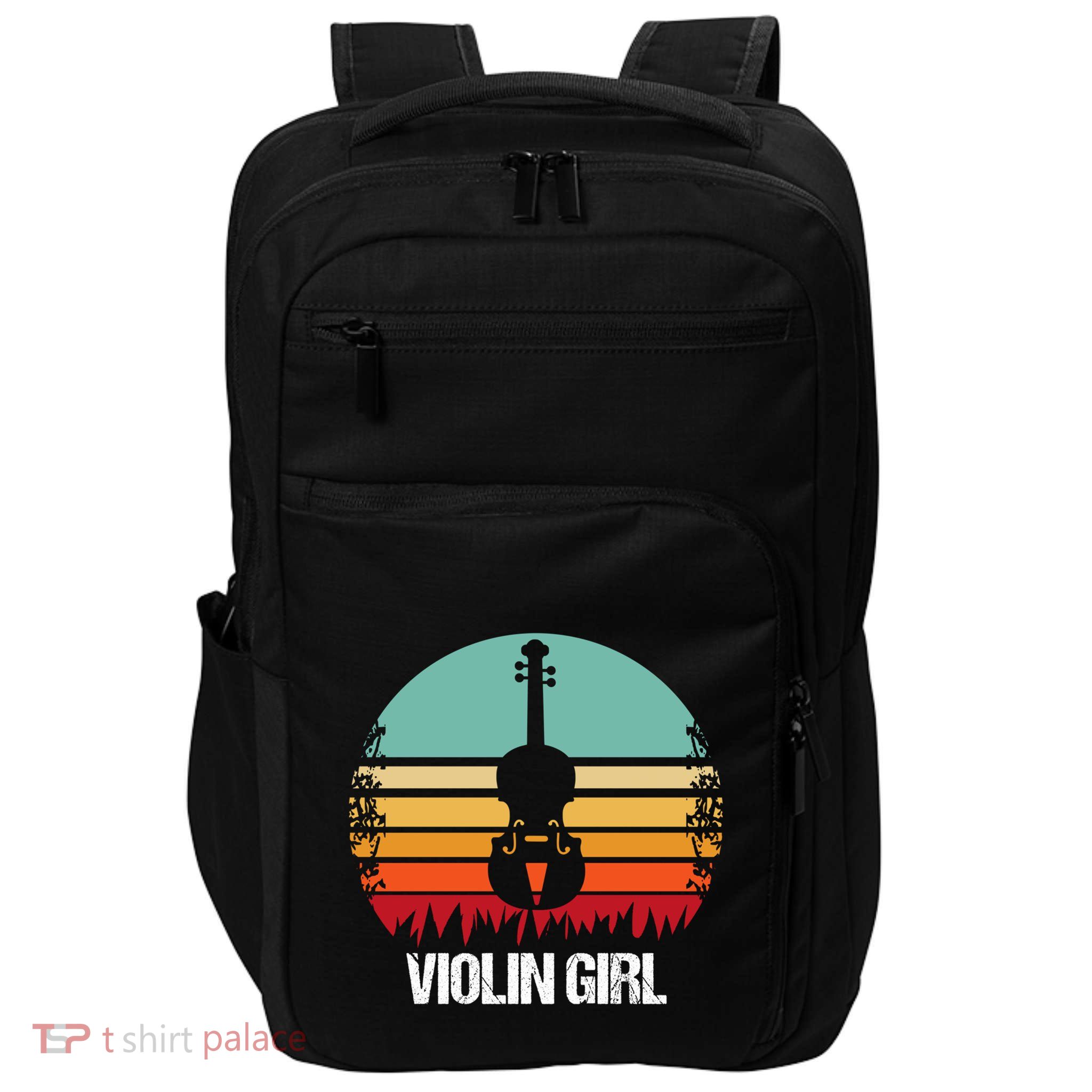 Violin Girl Voilin Gift Impact Tech Backpack