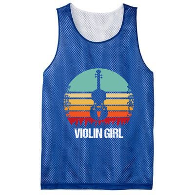 Violin Girl Voilin Gift Mesh Reversible Basketball Jersey Tank