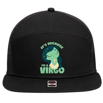 Virgo Gift 7 Panel Mesh Trucker Snapback Hat