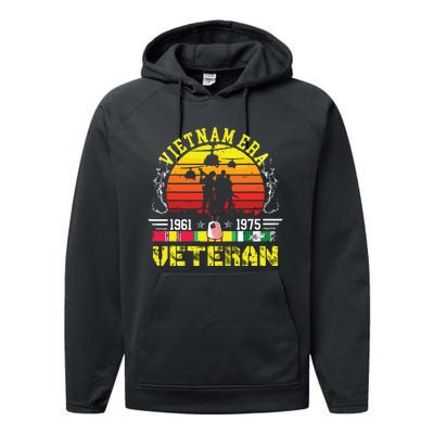 Veteran Gift Vietnam War Era Retired Soldier Performance Fleece Hoodie