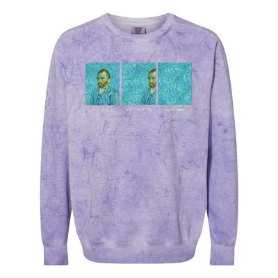 Van Gogh Van Going Van Gone Funny Art Lover Colorblast Crewneck Sweatshirt