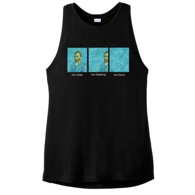 Van Gogh Van Going Van Gone Funny Art Lover Ladies PosiCharge Tri-Blend Wicking Tank