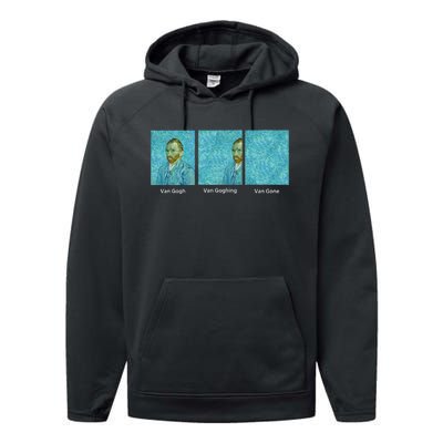 Van Gogh Van Going Van Gone Funny Art Lover Performance Fleece Hoodie