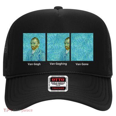 Van Gogh Van Going Van Gone Funny Art Lover High Crown Mesh Back Trucker Hat