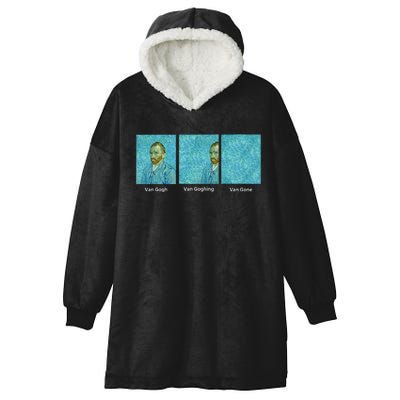 Van Gogh Van Going Van Gone Funny Art Lover Hooded Wearable Blanket