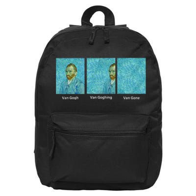 Van Gogh Van Going Van Gone Funny Art Lover 16 in Basic Backpack