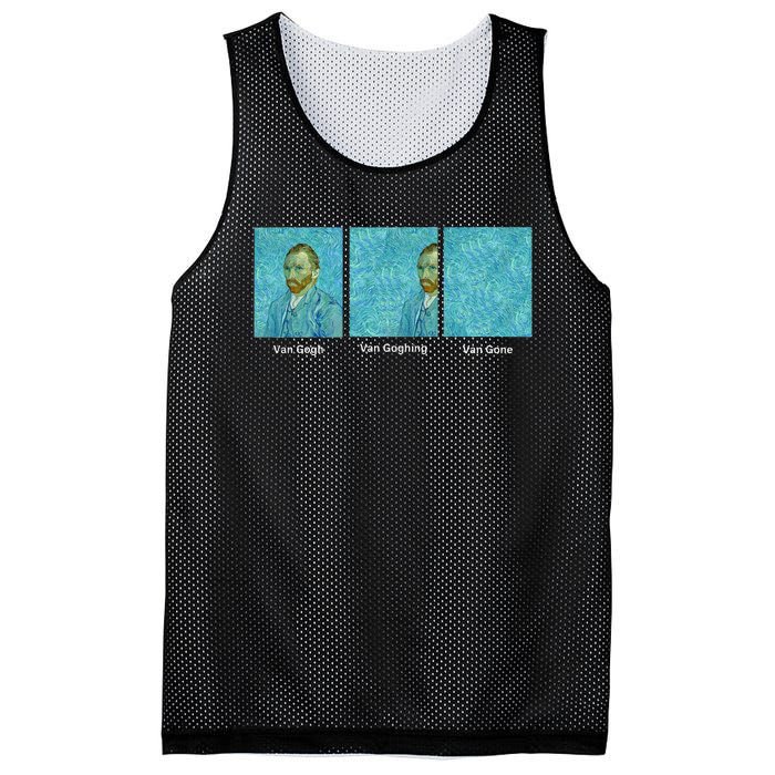 Van Gogh Van Going Van Gone Funny Art Lover Mesh Reversible Basketball Jersey Tank