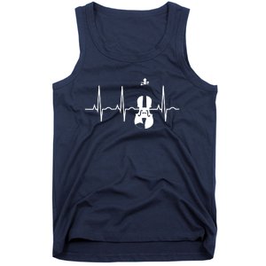 Violin Gifts Violin Player For Violinist Heartbeat Tank Top