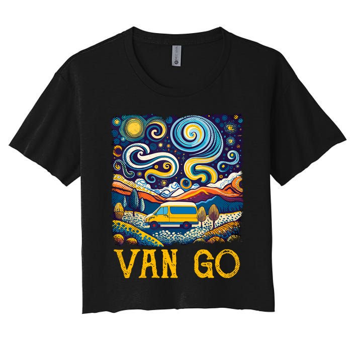 Van Go Vanlife Accessories Artist Funny Art Teacher Women's Crop Top Tee